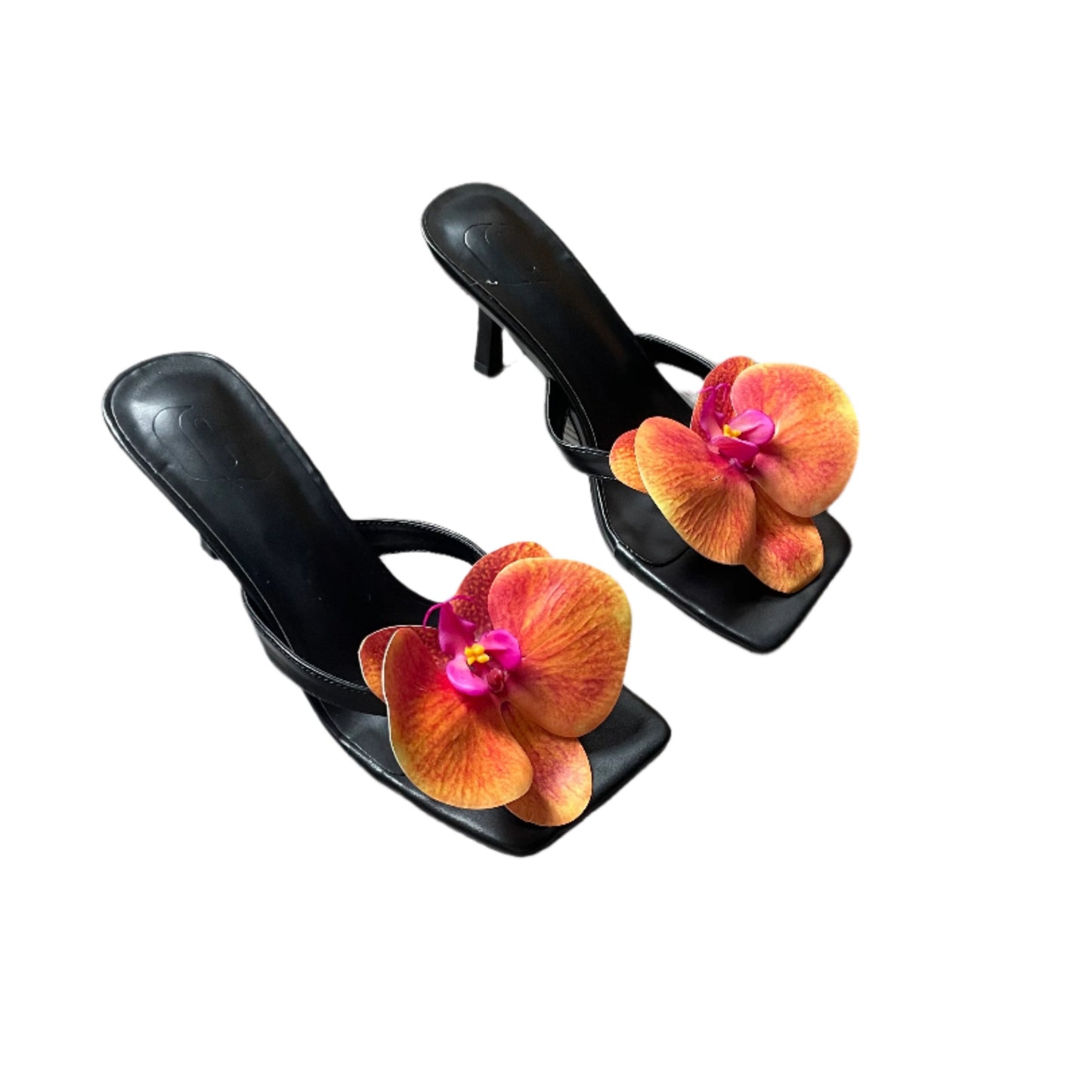 Cindy Orange Orchid White Thong