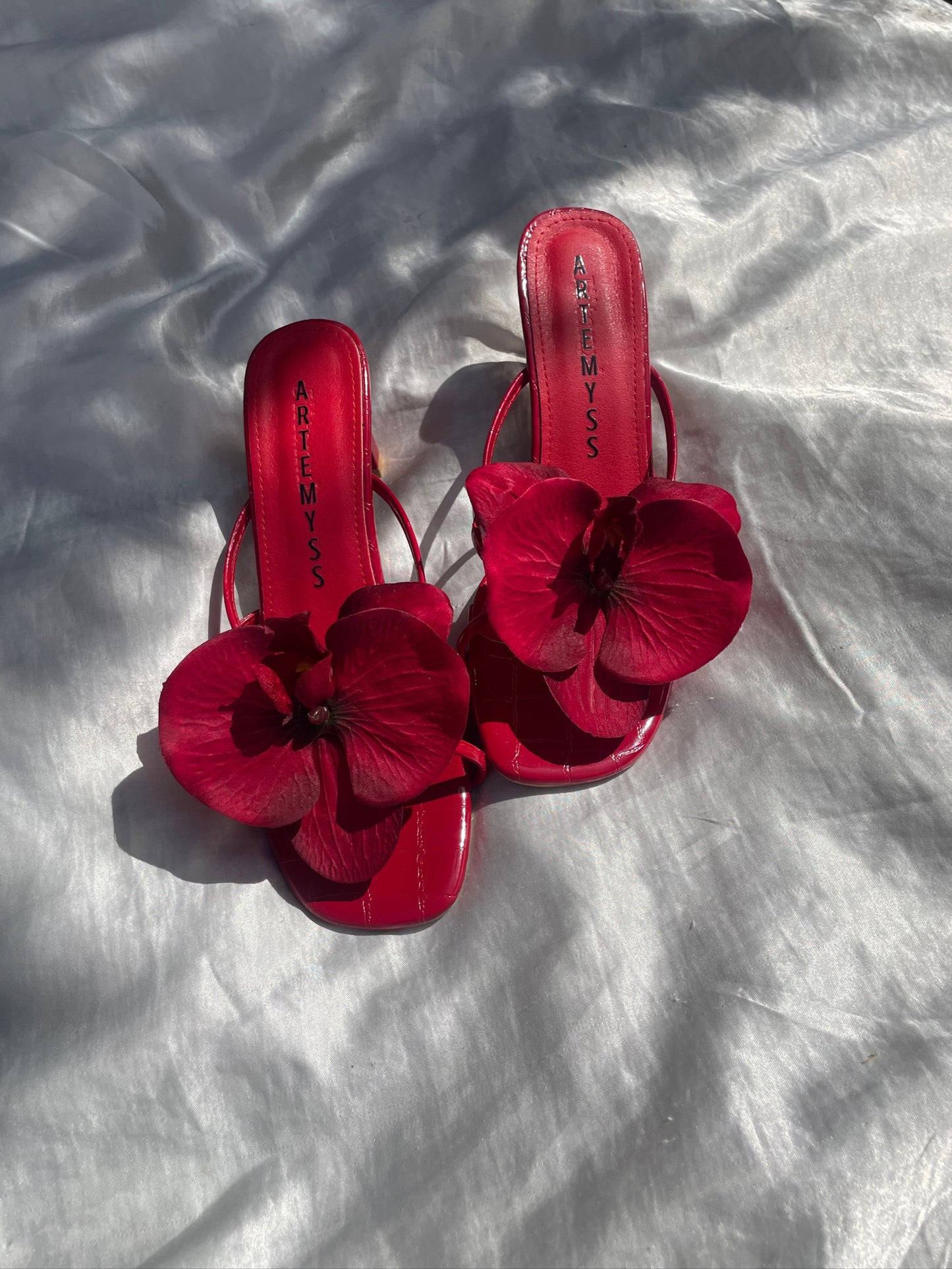 Lucia Burgundy Red Orchid Sandal