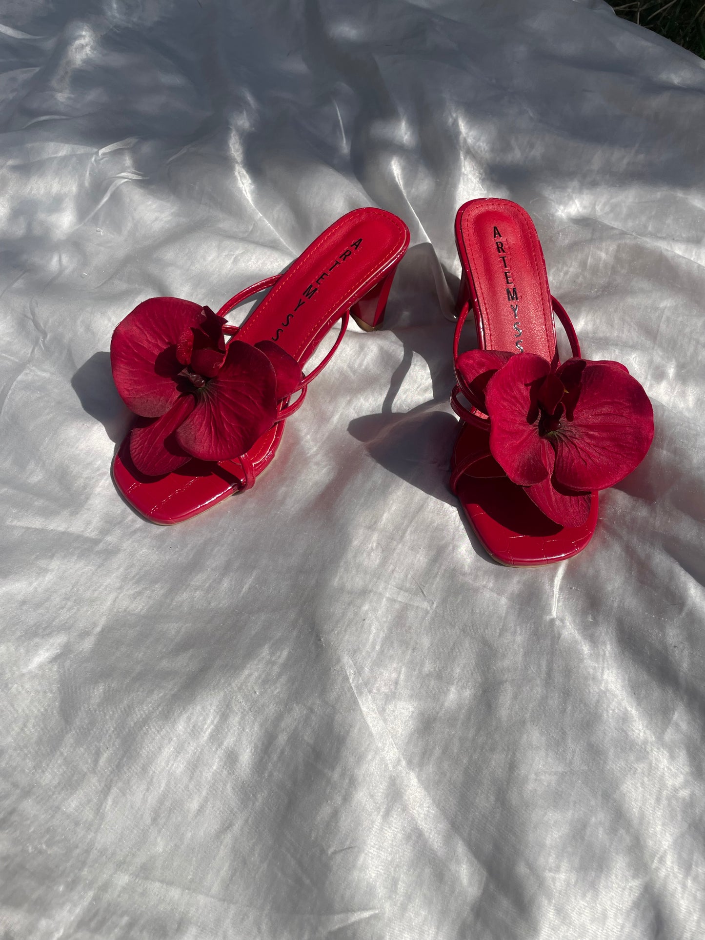 Lucia Burgundy Red Orchid Sandal