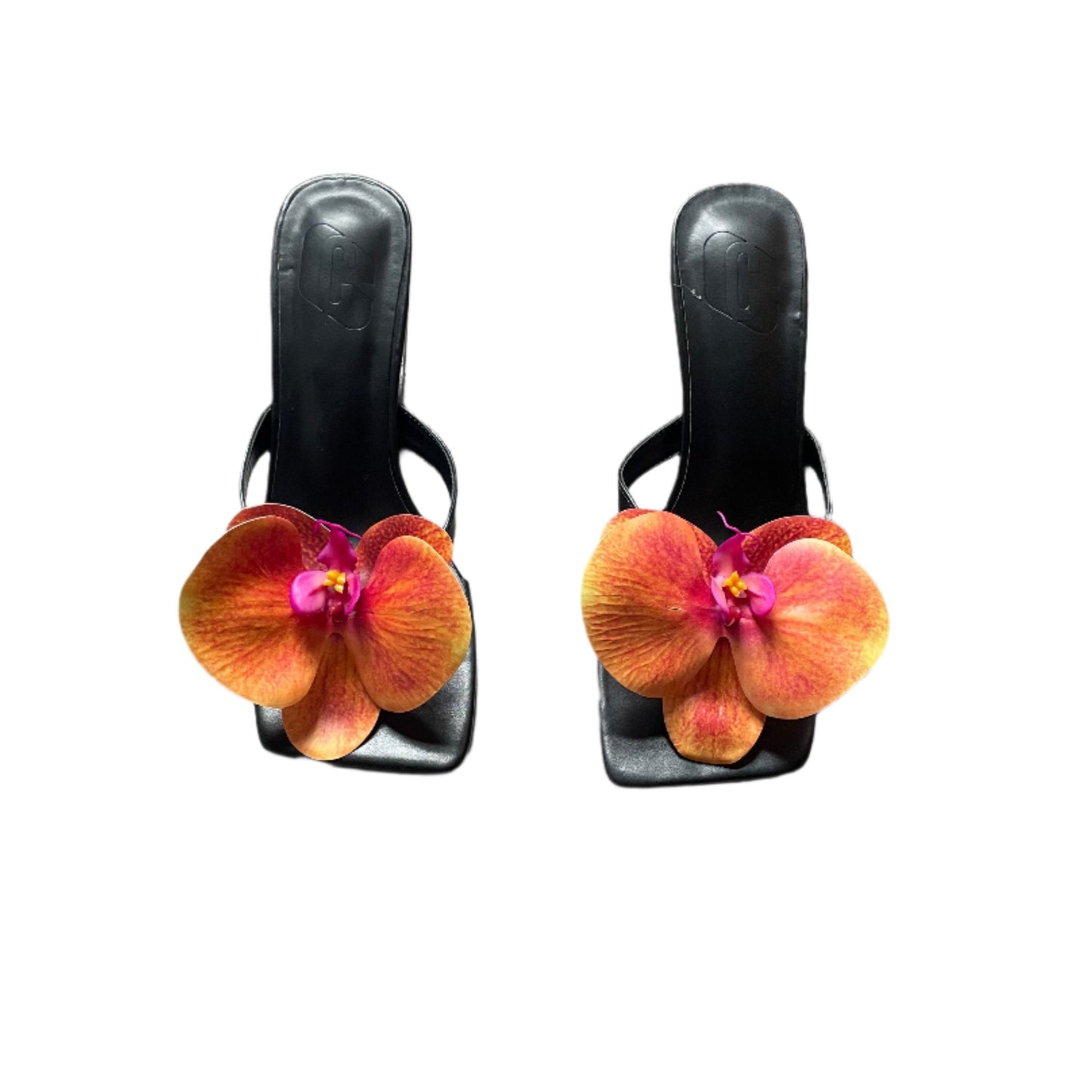 Cindy Orange Orchid White Thong