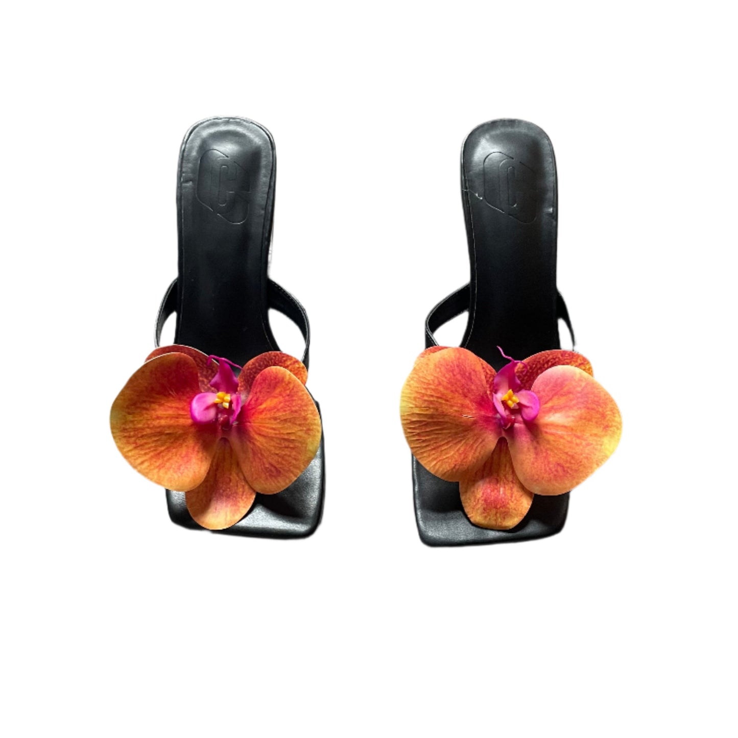 Cindy Orange Orchid White Thong