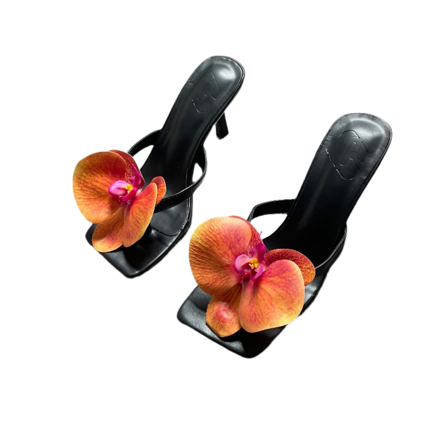 Cindy Orange Orchid White Thong