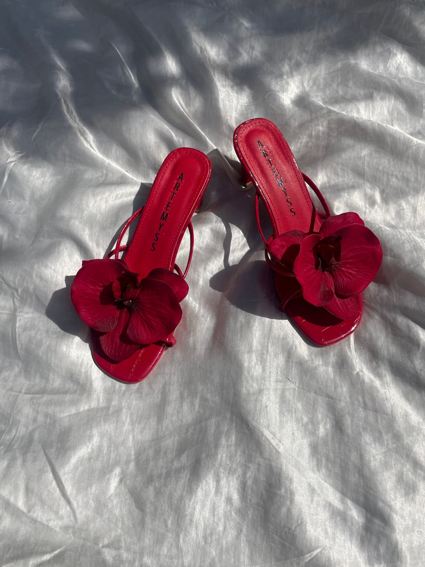 Lucia Burgundy Red Orchid Sandal