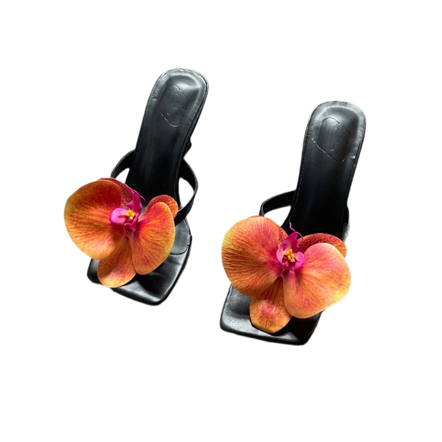 Cindy Orange Orchid White Thong