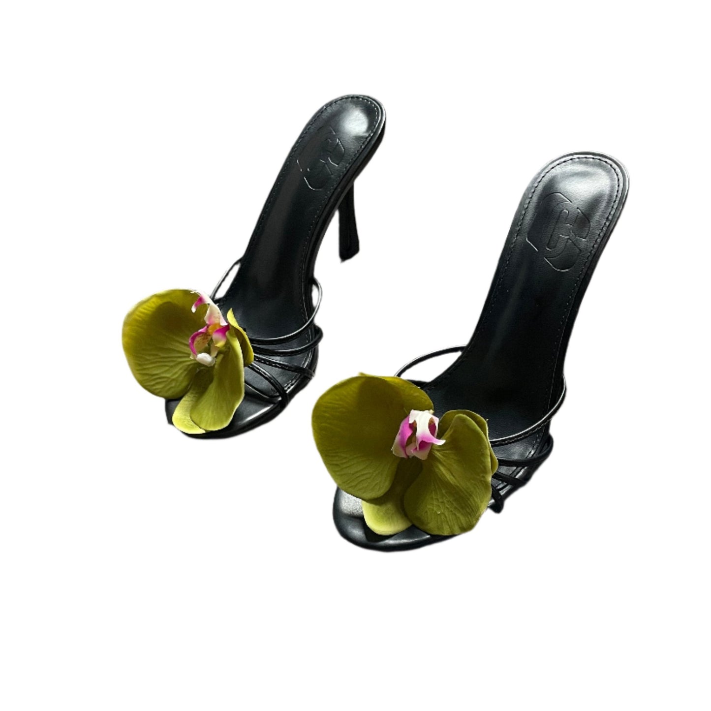 Vivian Olive Green Orchid White Sandal