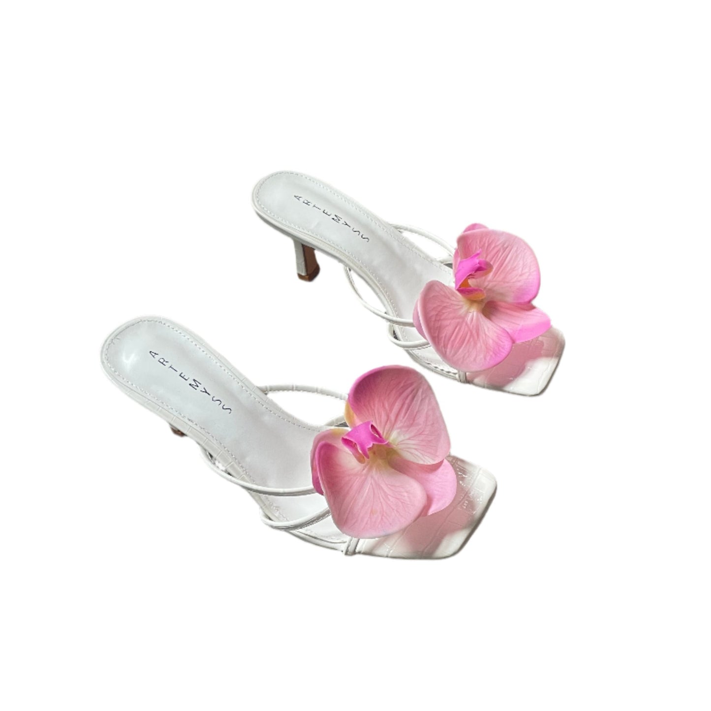 Carli Light Pink Black Sandal