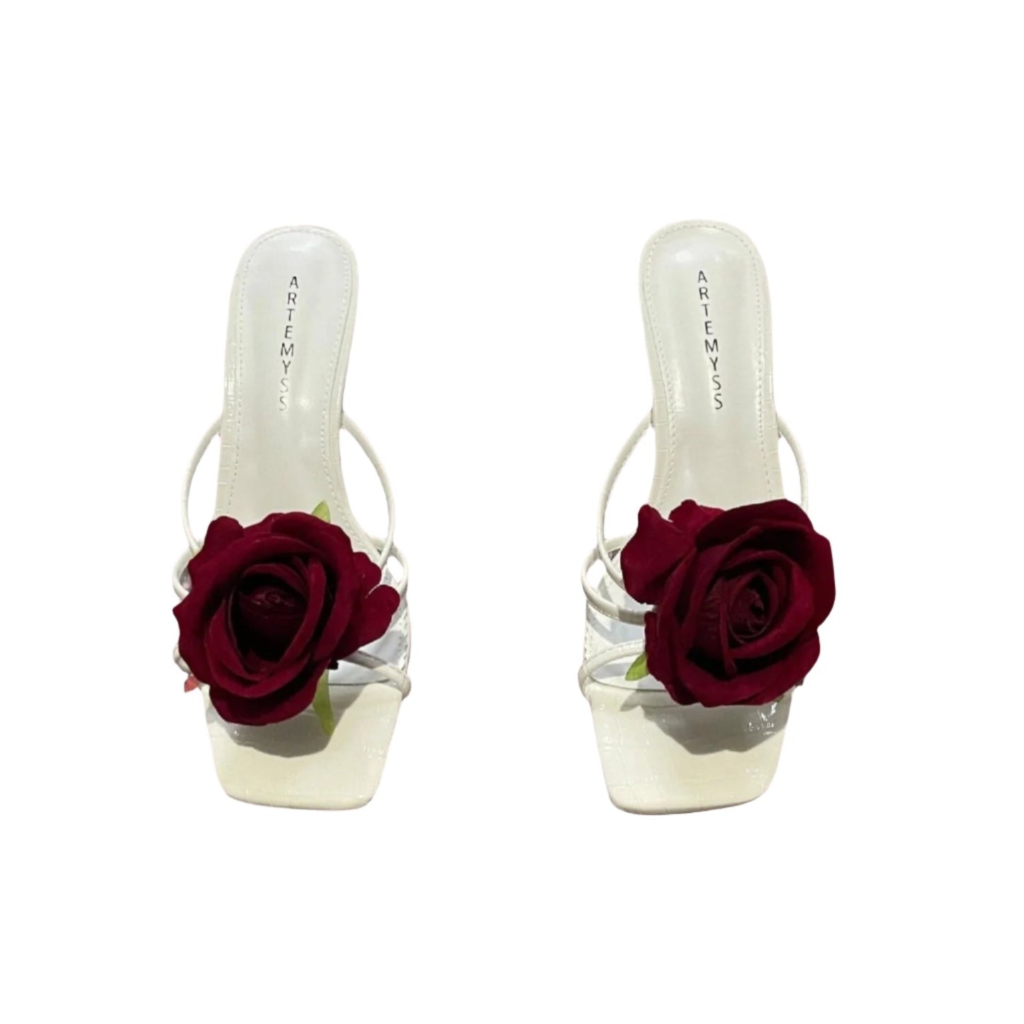 Marcia Red Rose White Sandal