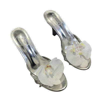 Artemis White Orchid Silver Sandal