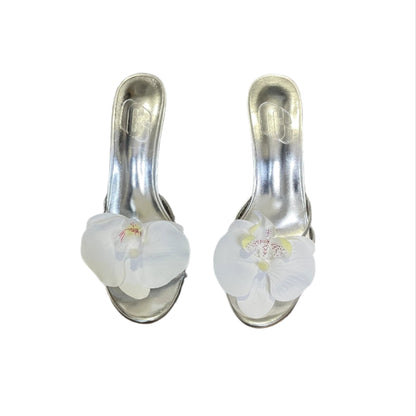 Artemis White Orchid Silver Sandal
