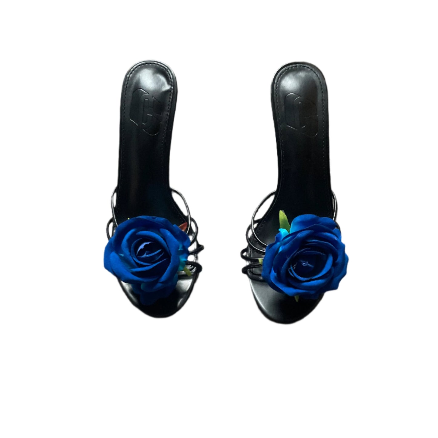 Anastasia Blue Rose Black Sandal