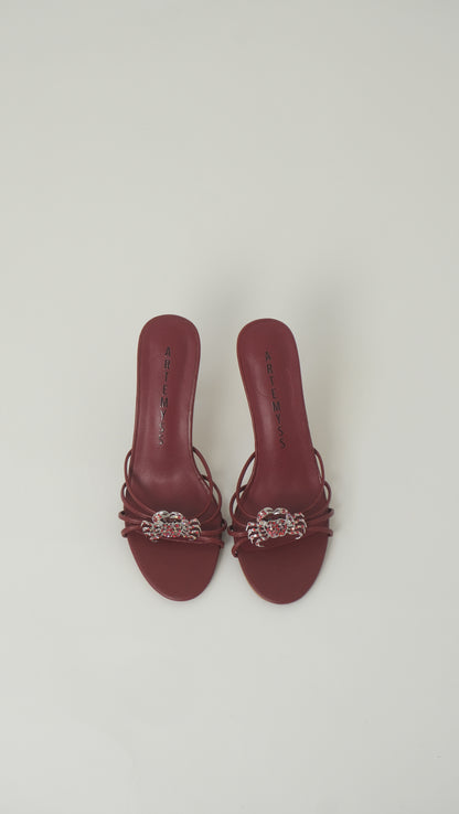 Burgundy Crab Sandal
