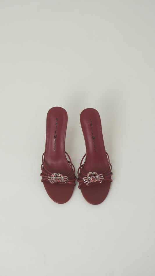 Burgundy Crab Sandal