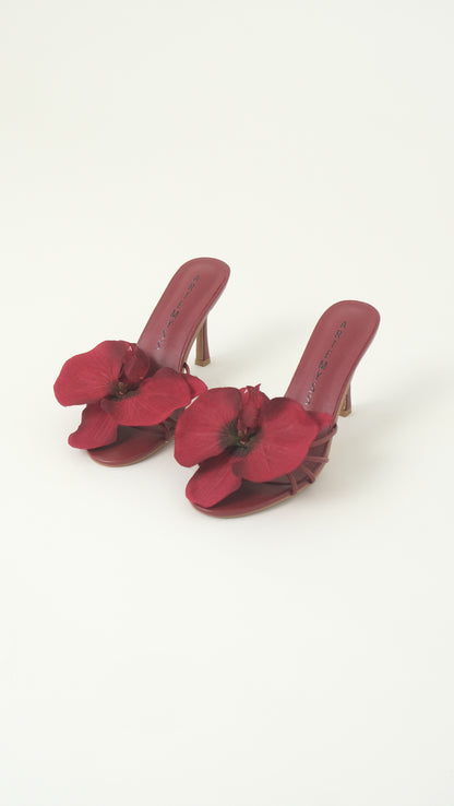 Luci Burgundy Red Orchid Sandal