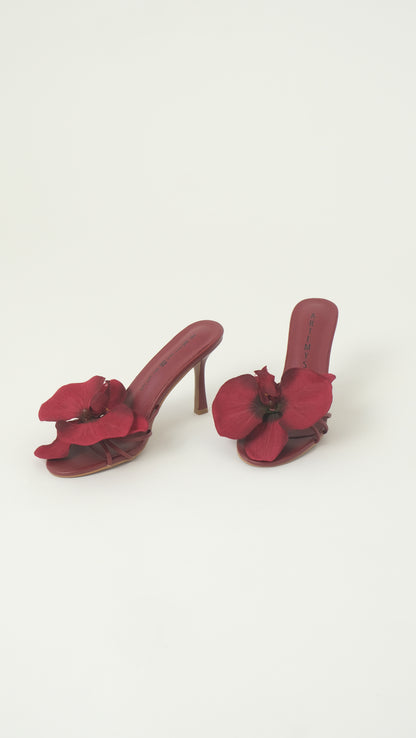 Luci Burgundy Red Orchid Sandal