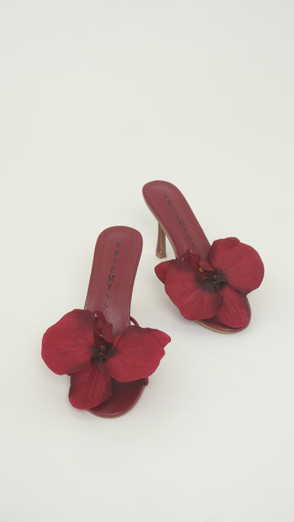 Luci Burgundy Red Orchid Sandal