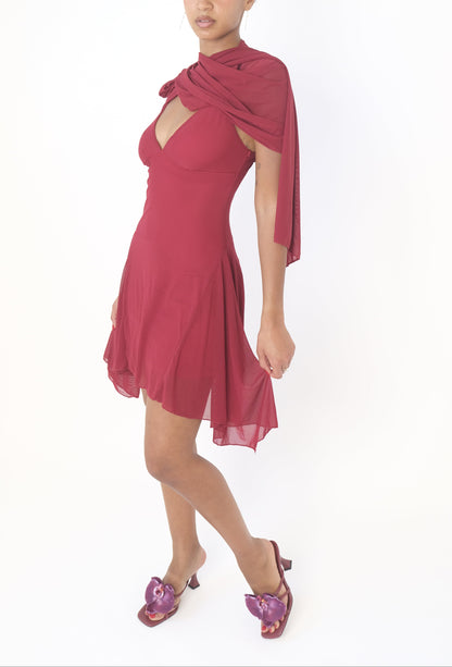 Lucia Red with wrap