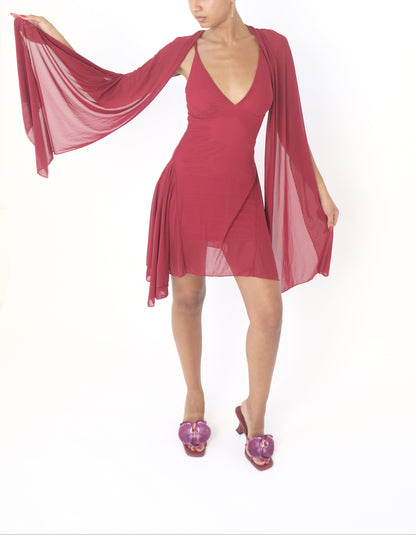 Lucia Red with wrap